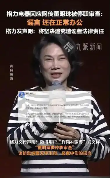 董明珠停职审查谣言解析：如何影响民族品牌格力的未来发展
